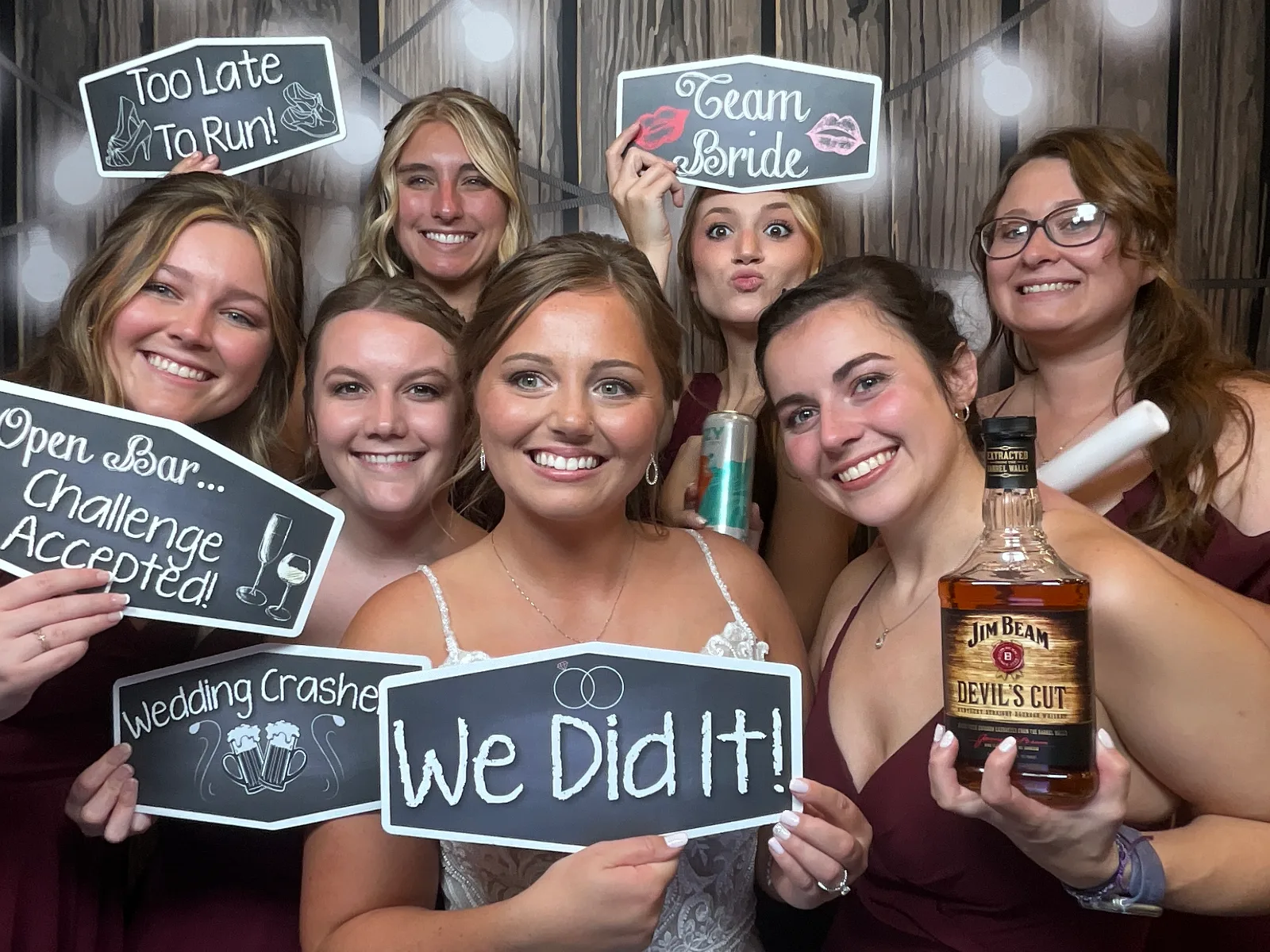 Guests enjoying the Pixel Perfect photo booth in Northern Ohio