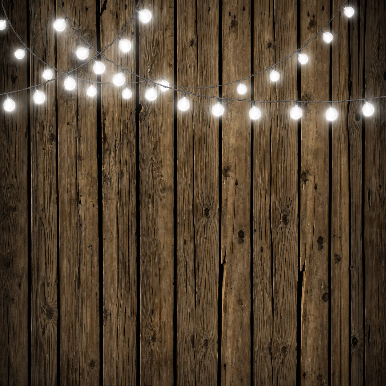Dark Wood w/String Lights