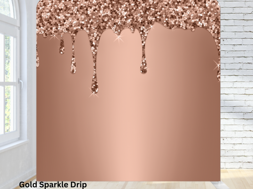 Gold Sparkle Drip backdrop