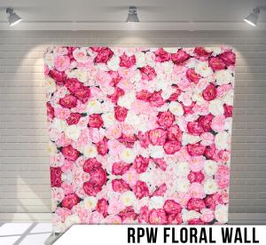 Red & Pink Floral Wall backdrop