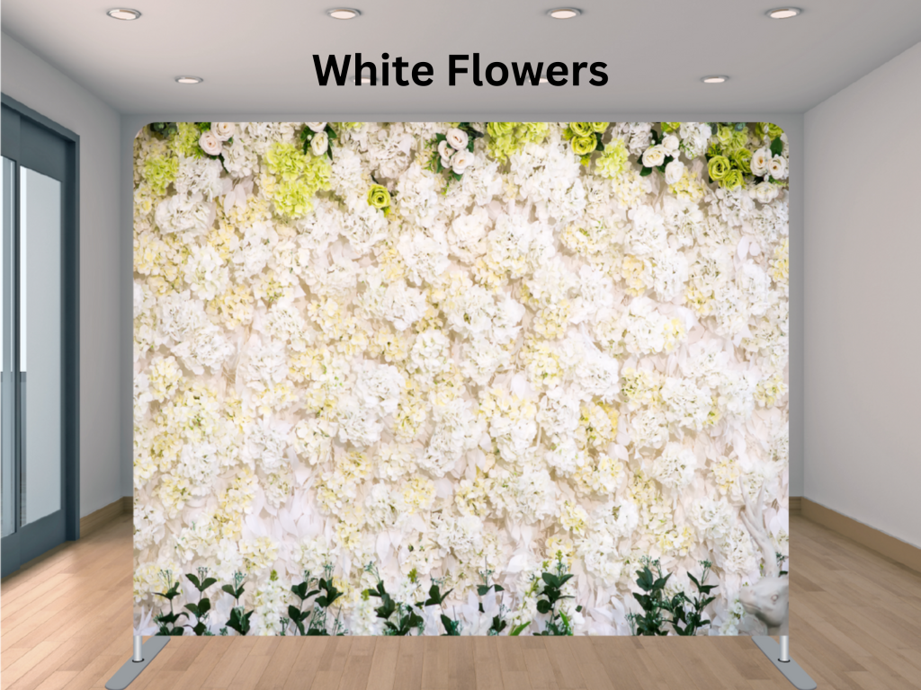White Flowers backdrop