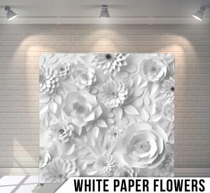 White Paper Flowers backdrop
